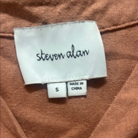Steven Alan silk button down size small - Picture 2 of 4